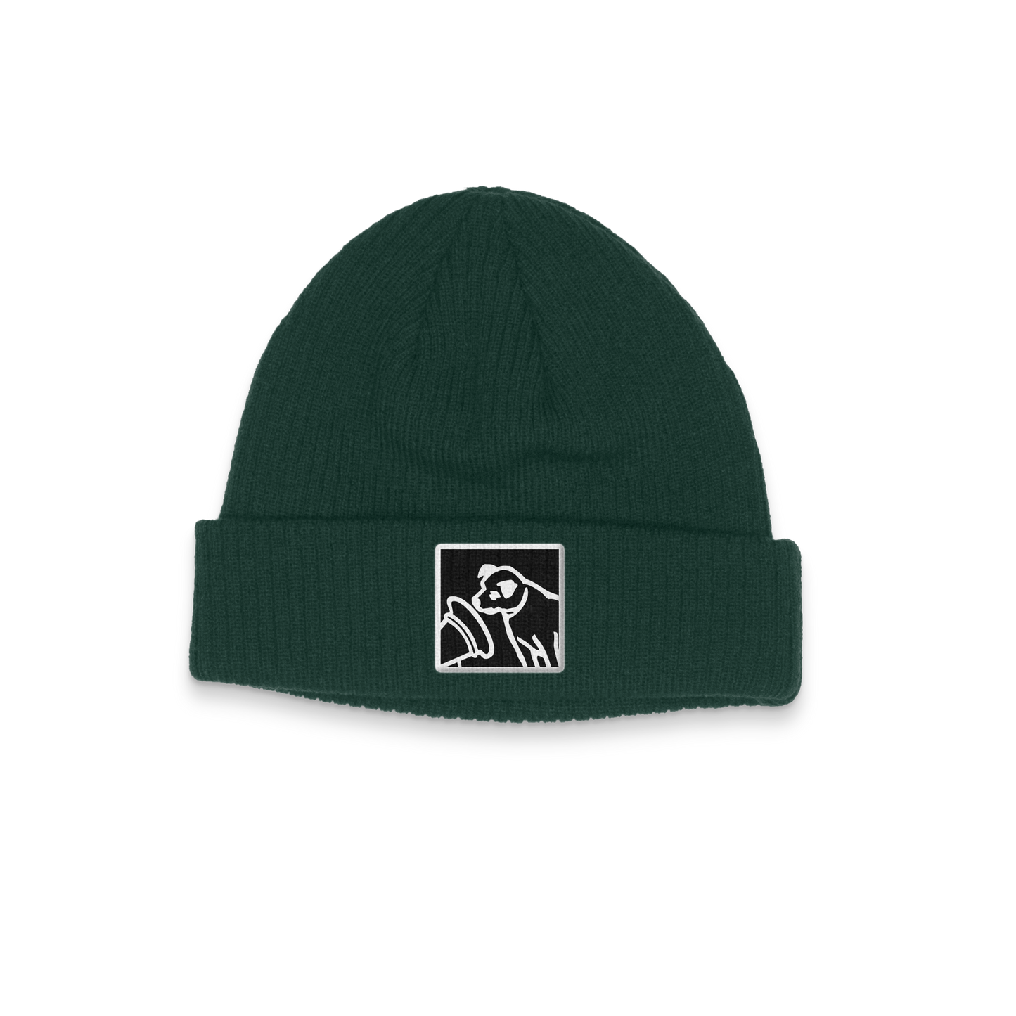 Record Player Beanie (Bottle Green)