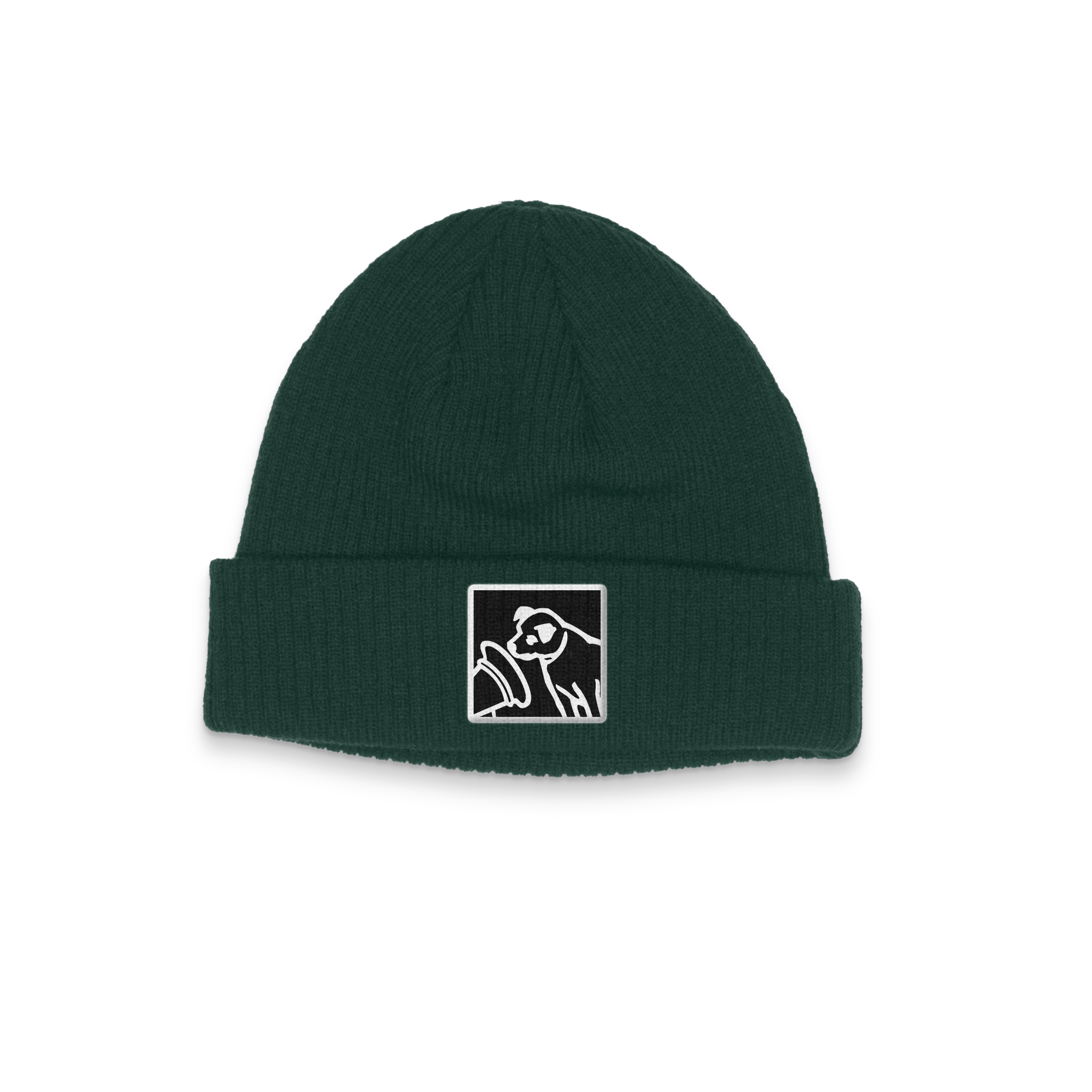 Record Player Beanie (Bottle Green)